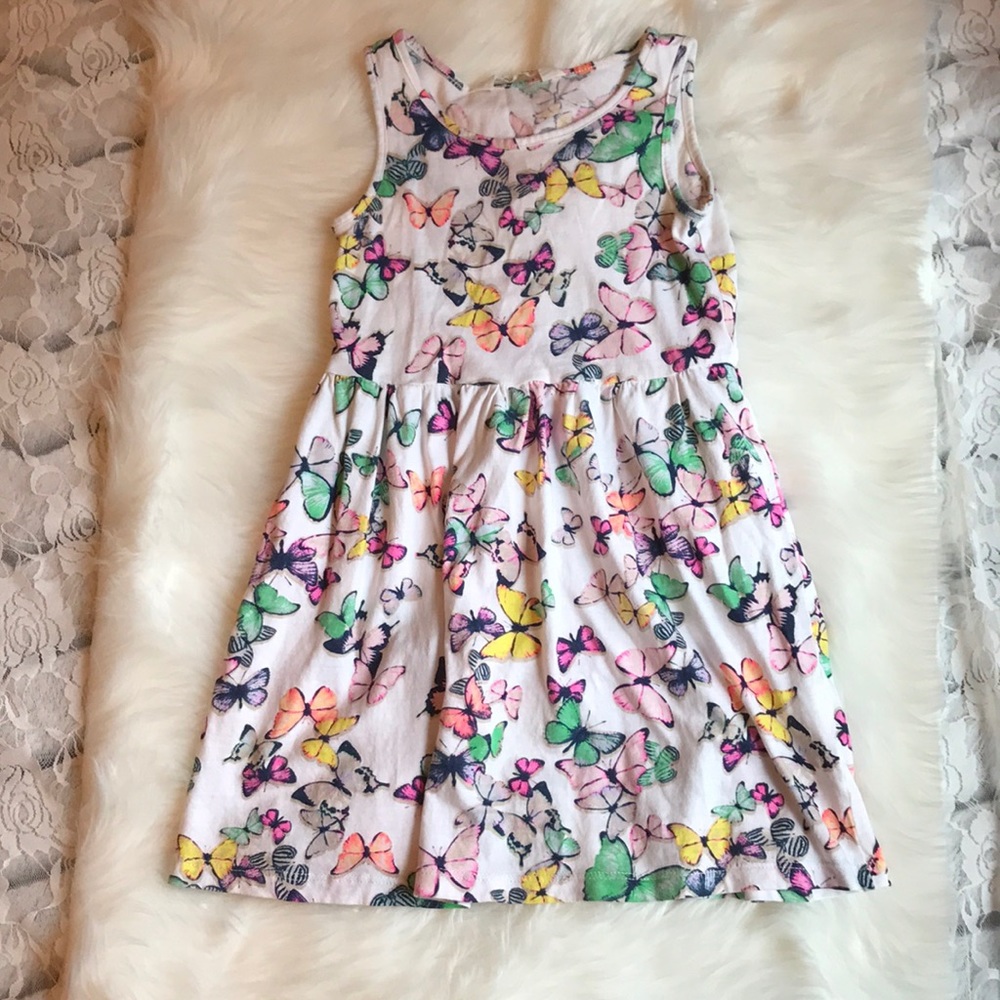 H&M girls butterfly tank dress